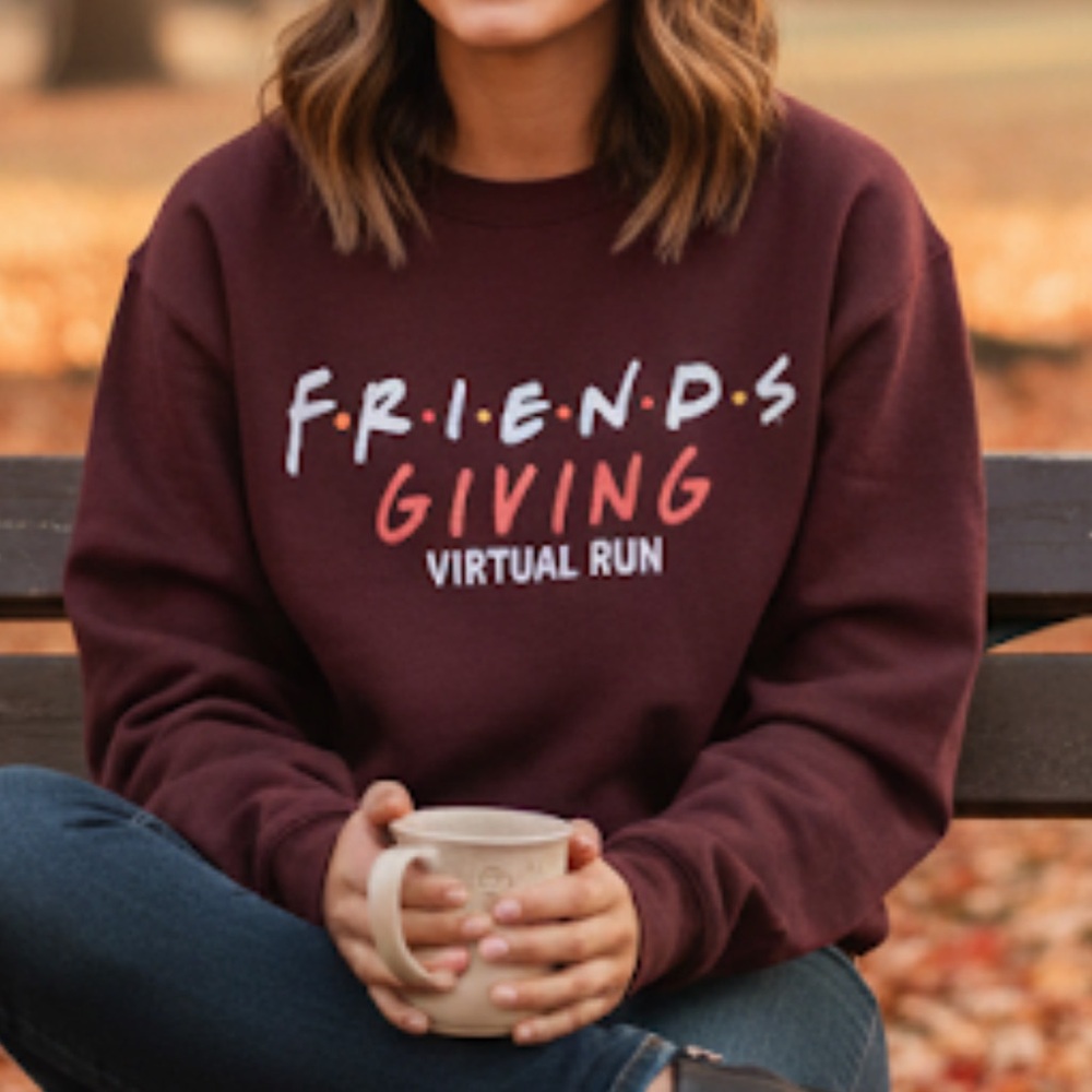 FRIENDS  Cozy Vibes Cottage core   Red Sweatshirt